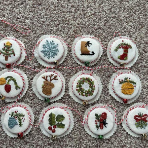 Jolly and Bright Hand Embroidery Christmas Ornaments kit