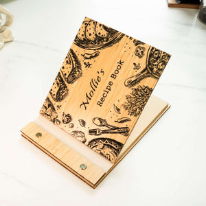 Custom Wooden Blank Recipe Book