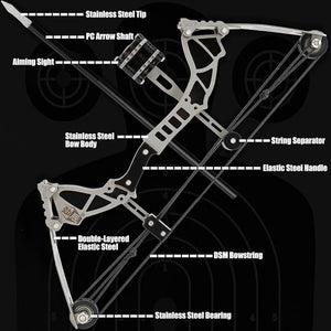 Mini Compound Bow Made of Pure Metal