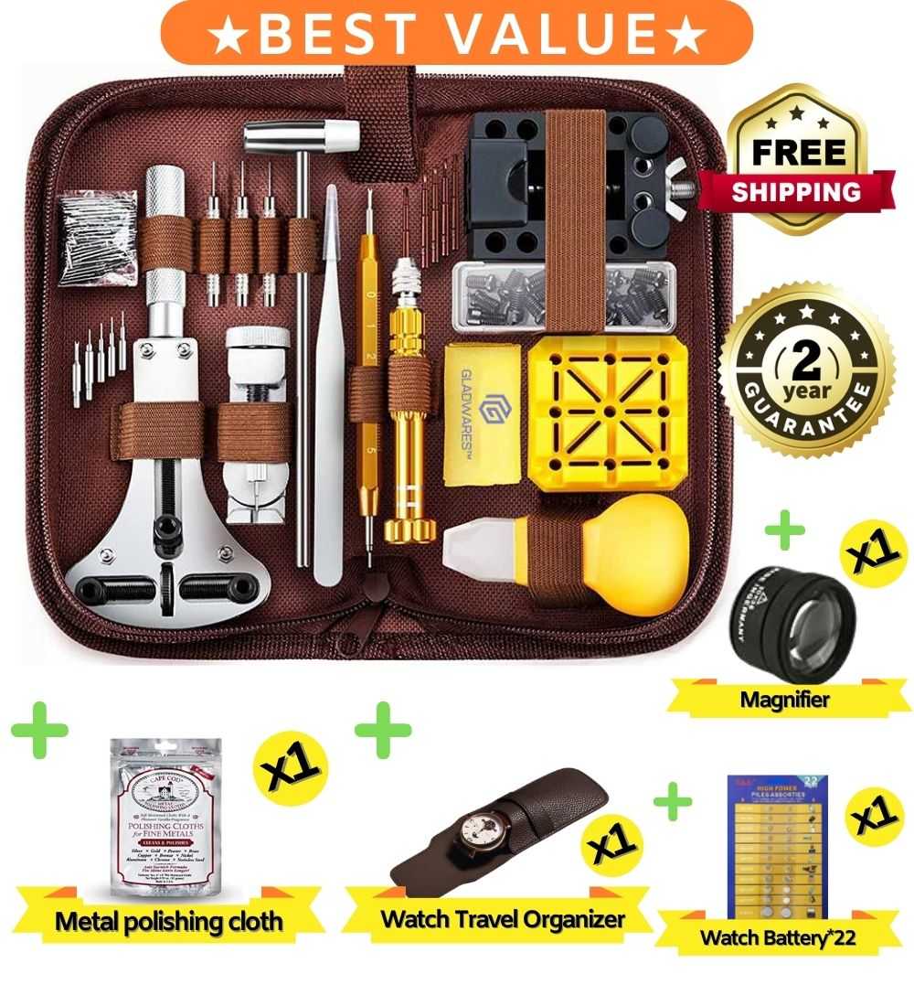 JOREST Watch Repair Kit, for Watch Battery Replacement & Watch Link Removal  and Resizing & Watch Opener, Watch Repair Screwdriver Set, Watch Wrench  Back Remover, Watch Cleaning, Spring Bar Tool : Amazon.in: