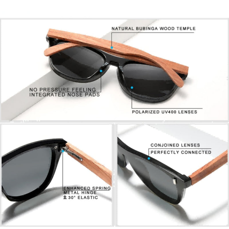 Custom Carved Polarized Walnut Sunglasses