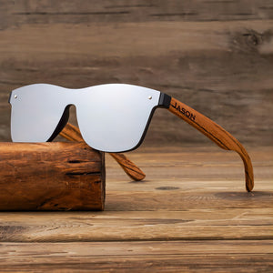 Custom Carved Polarized Walnut Sunglasses