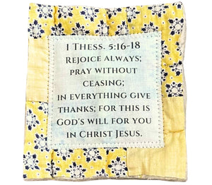 Prayer Quilt with cross inside