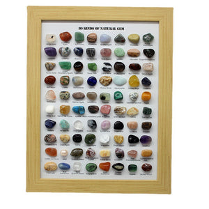 Colorful tumbled stone crystal bare stone photo frame