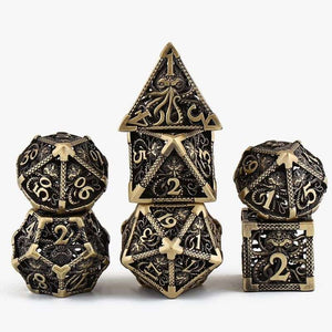 Pure Copper Hollow Metal Dice Set