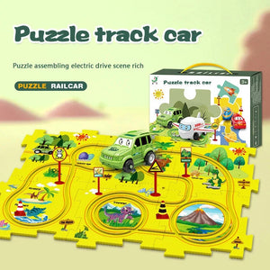 🔥Children's Educational Puzzle Track Car Play Set🧩