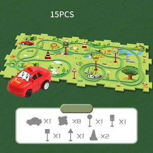 🔥Children's Educational Puzzle Track Car Play Set🧩