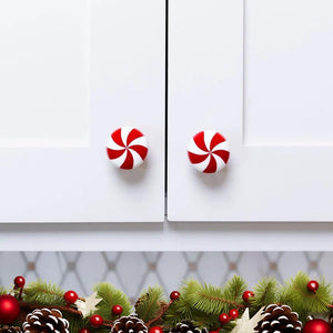 Christmas Peppermint Knob Button Cover