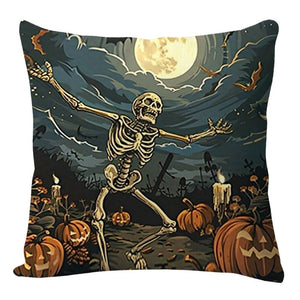 Skull Party Theme-Pillow Covers 18"x18"