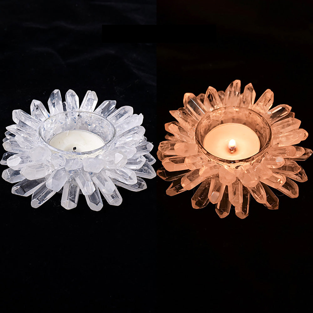 Natural Crystal Candle Holder