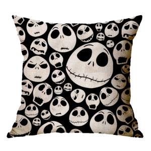 Skeleton Family Series-Halloween Linen Throw Pillow