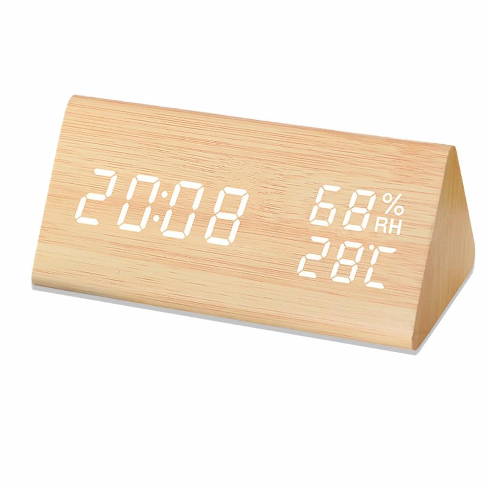 Personalized Wooden LED Alarm Clock