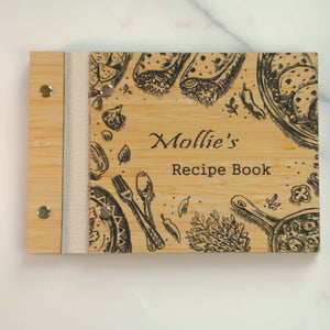 Custom Wooden Blank Recipe Book