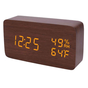 Personalized Wooden LED Alarm Clock