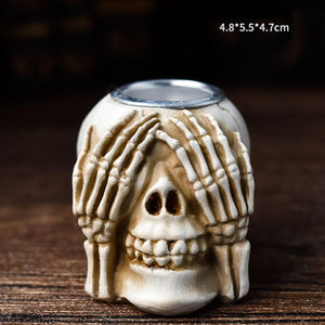 Halloween Skeleton Candle Holder Ornament