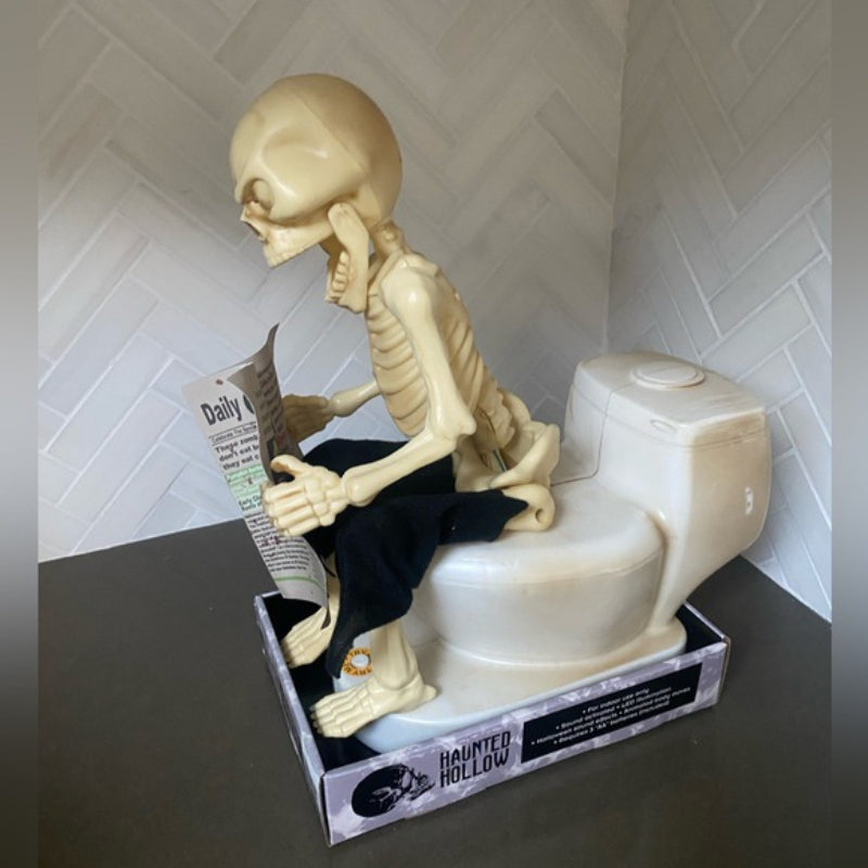 Farting Skeleton on Toilet