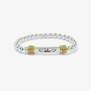 For Memorial - Custom Name Bead Bracelet