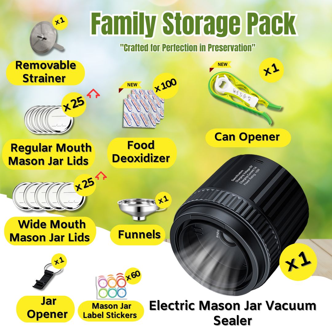 Electric Mason Jar Vacuum Sealer - PACKAGE C