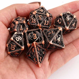 Pure Copper Hollow Metal Dice Set