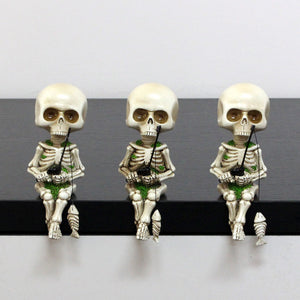 Handmade Fishing Skeleton Halloween Decor