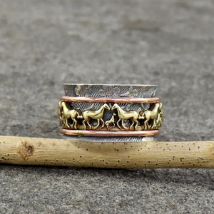 Horse Spinner Ring- Liberate the pressure