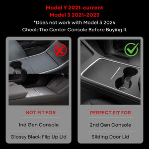 4pcs Tesla Velvet-Center Console Organizer