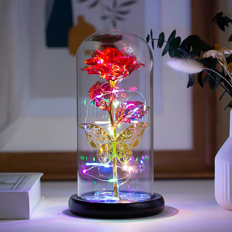 Gifts For Your Loved Ones—Glass Dome Rose Flower