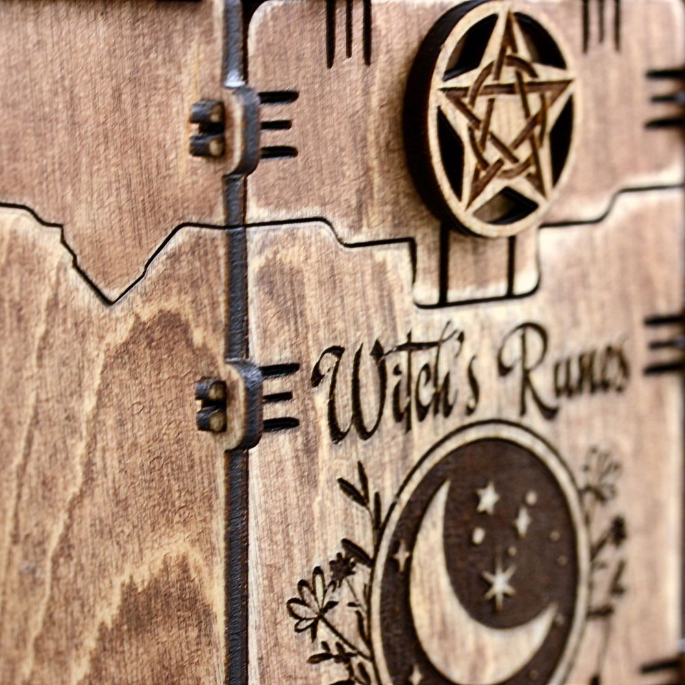 Witch's Runes Wooden Plaque