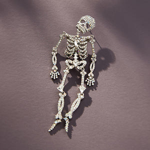 Halloween Diamond Skull Small Earrings