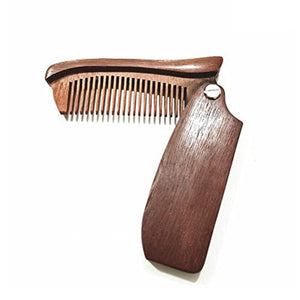 Personalized Wooden Folding Beard Comb