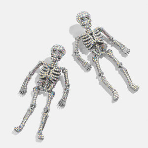 Halloween Diamond Skull Small Earrings