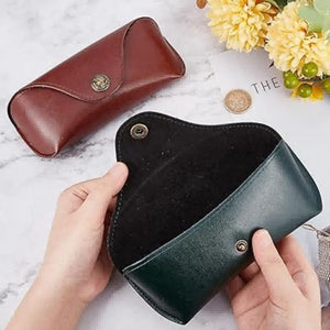 Personalized Vintage Leather Eyeglass Case