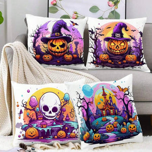 Pumpkin Skull Castle - pillowcase18*18Inch