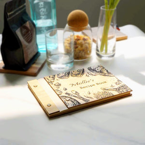 Custom Wooden Blank Recipe Book