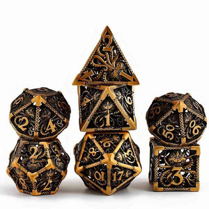 Pure Copper Hollow Metal Dice Set