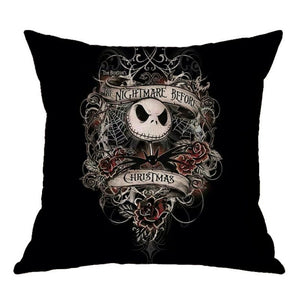 Skeleton Family Series-Halloween Linen Throw Pillow